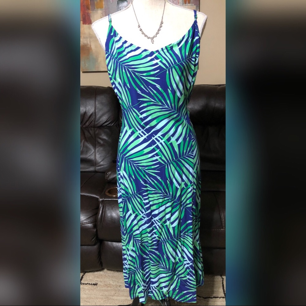 ❤️SOLD❤️Old Navy Palm Spaghetti Maxi Dress sz XL